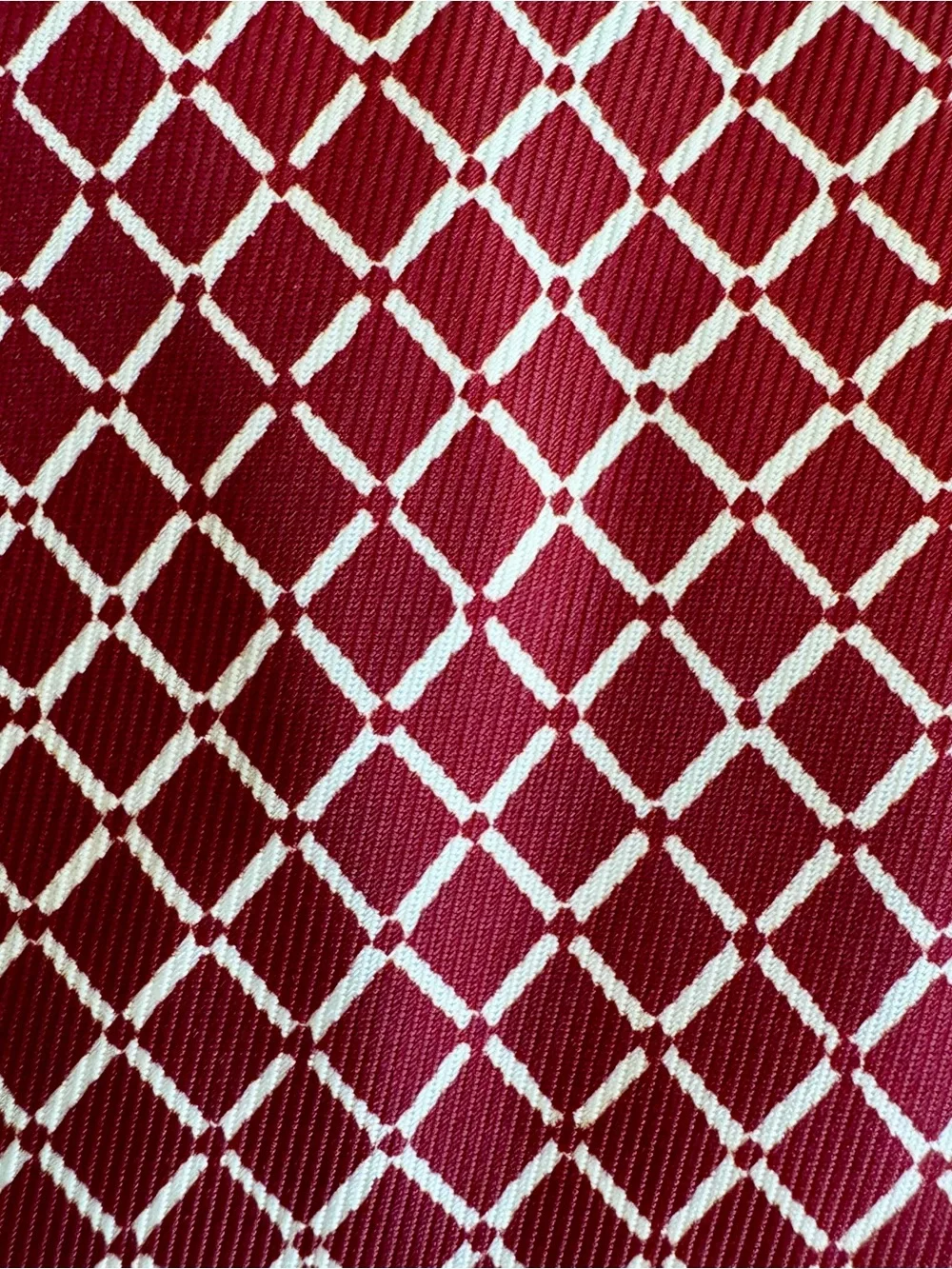 Vintage Arco Cravats Burgundy Geometric Necktie Mid Century Niagara Falls 1950s